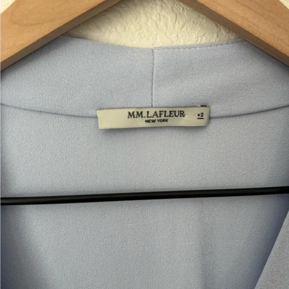 MM LAFLEUR New York The Beneuve TOP in Oxford Blue Drape Front - Picture 5 of 8